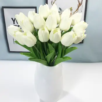 1buc Alb Lalele Flori Artificiale de Mătase Bujori Nunta Vase Decorative Pentru Casa Mireasa Buchet Spumă Ambarcațiuni Cadouri Fals Plante