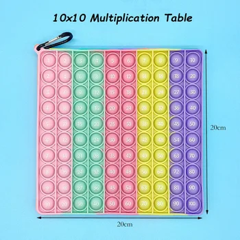 Montessori 9x9, 10x10 Tabel de Multiplicare Matematica Jucării Mare Szie Împinge Copii Bubble Didactice de Învățământ Antistres Jucarii Cadou поп