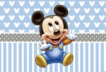 Desene Animate Disney Mickey Mouse Albastru, Roșu, Fată Băiat Fotografie De Fundal Sedinte Foto De Fundal Petrecere De Aniversare Pentru Copii De Vinil