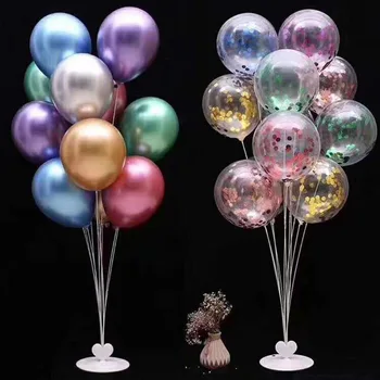 11Tubes Dragoste Inima Balon de Plastic Coloana de suport Suport Accesorii Stand de Bază Balon Bastoane Petrecere de Aniversare de Nunta de Decorare