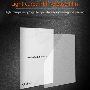 896F 5 Piese FEP Film Foaie de 140 x 200 mm înălțime Transmisie Putere, 0,15 mm Grosime Compatibil cu UV DLP 3D Imprimante