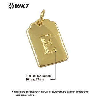 WT-MP195 en-Gros de femei Fermecătoare placat cu aur de mici farmec scrisori pentru bijuterii DIY face constatările de dimensiuni mici litere pandantive