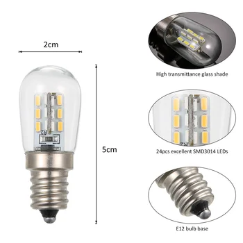 AC110V/220V LED Mini Frigider Lumină Frigider Lampa E12 Bec de Baza Socket Titularul SMD3014
