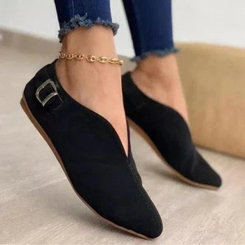 2022 Plat Elegant, Pantofi pentru Femei Subliniat Toe Simplu de Design de Moda de Primăvară de Toamnă a Vulcaniza Adidași Zapatillas Deportivas Mujer