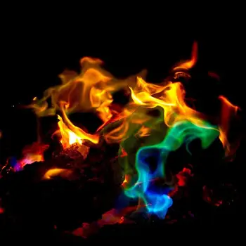 10g/15g/25g Foc Magic Colorate Flăcări Pulbere de Foc Plicuri Pirotehnice Truc Magic în aer liber Camping Drumetii Instrumente de Supraviețuire