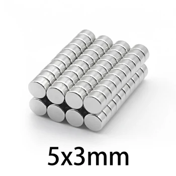50-800pcs micro Mici, Rotunde meserii Magneți N35 5x3mm Neodim magnetic circular de pământuri rare Magnet NdFe runda 5*3mm