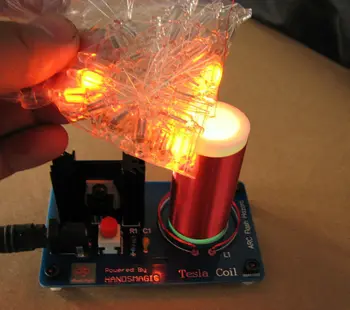 Mini bobina tesla Mici bobina tesla scânteie Electrică de jucărie Știință experiment Fizic jucării DIY KITURI