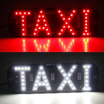 1x LED Taxi Lumina Checker Pentru Uber Lampa de Parbriz Taxi Indicator de Semnal Tigara Comutator Bricheta Parbriz Lampa de 12V Universal