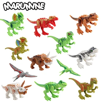 Marumine 6PCS/Lot Figurine Dinozaur DIY 12 Stiluri de Blocuri Jucarii Educative Clasic Cărămizi Lume Dinozaur Pentru Copii
