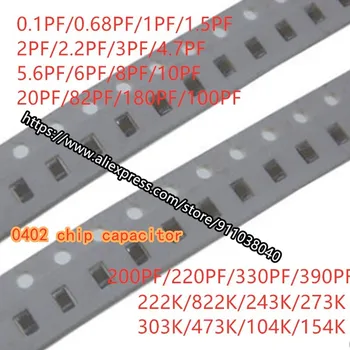 100BUC 0402 SMD Chip 50V Condensator DE 0,1-910PF 910pf 820pf 680pf 430pf 22 33 62 68 360 330PF 0.56 0.47 3.3 2.2 5.6 PF 9.1 8.2 PF