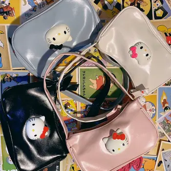 Hello Kitty y2k sac de Patru Geantă de mână de Culoare Pu Geantă Lolita Toate-Meci Geantă de Umăr de Desene animate Anime Geanta Transport Gratuit