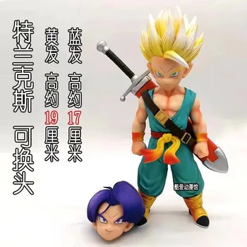 25CM În Stoc Anime Dragon Ball Z Super Trunchiuri de Acțiune Figura PVC Super Saiyan Gotenk Cifre Modelul de Colectare de Jucării Pentru Copii Cadouri