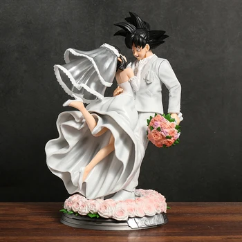 Dragon Ball Z Goku & Chichi Nunta Ver. Figura Excelent Anime Model Statuia Jucărie De Colecție Cadou