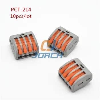 PCT-214 Universal Compact Cabluri de Sârmă Conector 4 pin Conductor Terminal Block Cu Maneta 0.08-2.5mm2