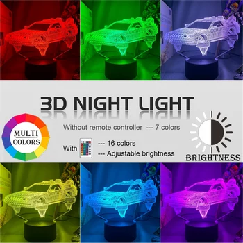 Science-Fiction Car Led Lumina de Noapte pentru Copii Dormitor Decor Unic Cadou de Ziua de nastere pentru Copii, Cameră de Studiu Birou Lampa 3d Sci-fi Masina