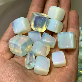 Particule Mai Mari De Lustruit Opal Scazut Cub De Cristal De Cuarț Reiki De Vindecare De Energie Pietre Decor Bonsai