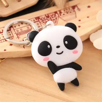 Silicon Panda Breloc Desene Animate Masina Noutate Sac Pandantiv Aderările De Chei De Lanț Petrecere De Nunta Iubitor Prieten Copiii Cadou
