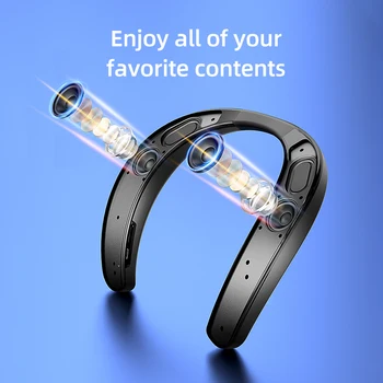 Gât Montat Bluetooth Difuzor Hifi Portabil Bluetooth, Cu Fixare Pe Gât Gaming Surround Sound Bar Stereo Cutie De Muzică În Aer Liber Difuzoare
