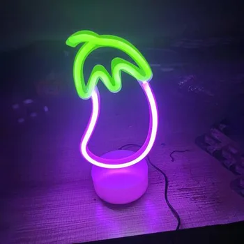 Banana Floare de Cactus Flamingo Vinete Frumoase Fete de Perete LED Neon Semn Atmosferă de Lumină Lampă de Cadouri Decor Cameră