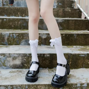Japonez Stil Preppy Ultra-Subțire Printesa Șosete Streetwear Fete Dulci Harajuku Lolita Sticlă Ciorapi Coapsă Mare Ciorapi
