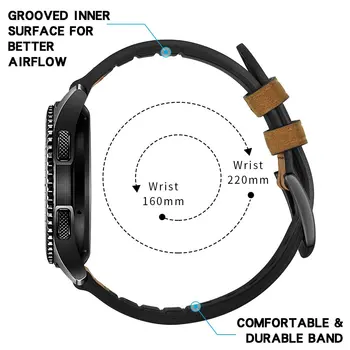 20mm 22mm Watchbands Pentru Garmin Forerunner 645 645M m 245 245 Venu Mp Autentice din Piele de Curea Silicon