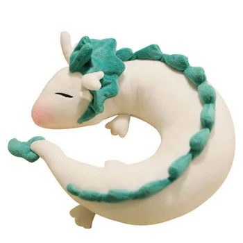 Jucarii de plus, Perna de Moda de Desene animate Dragon Anime Miyazaki Hayao Spirited Away Haku Drăguț forma de U, Forma Papusa cadou pentru Copii și Copii