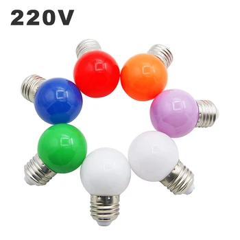 6pcs/lot 220V E27 cu LED-uri Colorate Glob Bec de 2W Lampă de Economisire a Energiei Pentru Petrecere de Vacanță Decorare Bombillas 7 Culori Led Lumini Decor