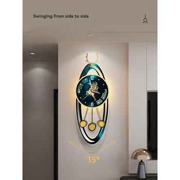 Lumină Moderne De Lux Ceas Ceas De Perete Camera De Zi Creative Simple Casa De Moda Atmosferă De Perete Ceas De Perete Lampa Decor Acasă