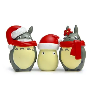 3pcs/lot 3-4cm Kawaii DIY de Crăciun Miyazaki Hayao Totoro figurina Jucarie Papusa de Colectie Model de Jucărie