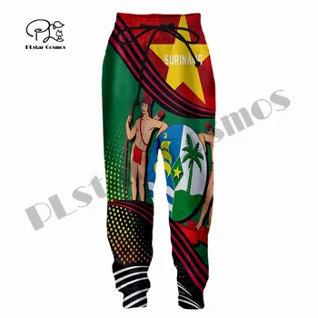 PLstar Cosmos 3Dprinted Surinam Steagul Țării Casual Unic Amuzant Pantaloni Streetwear Unisex Barbati/Femei Joggeri Pantaloni Angrosiști