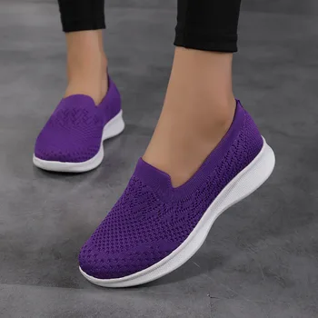 2022 Femei Adidași în aer Respirabil Adidasi Femei Pantofi de Mers pe jos de Femei Mocasini Indesata Adidași Alunecare pe Pantofi de Mari Dimensiuni 35~42
