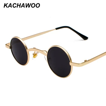 Kachawoo mici, rotunde ochelari de soare barbati cadru metalic rotund stil retro mici ochelari de soare pentru femei accesorii vara 2018 UV400