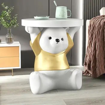 Nordic Vitalitate Urs Statui Masă De Cafea Home Decor Camera De Zi Decorative Creative Animale Desene Animate Partea De Masă Noptiera