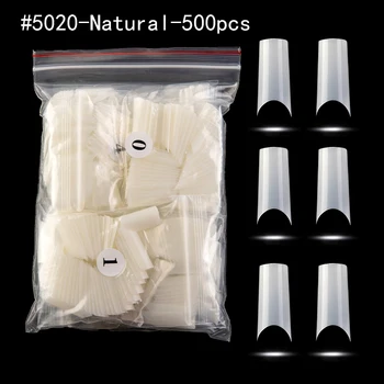 500 de pachete/sac de cuie acoperire completă francez alb/naturale/transparent de unghii false ABS artificial, fals, unghii acrilice instrumente de manichiură