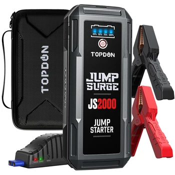TOPDON JS2000 2000A Jump Starter Auto Power Bank cu LED Lumina 16000mAh Acumulator Portabil Stația de Urgență Rapel Dispozitiv de Pornire