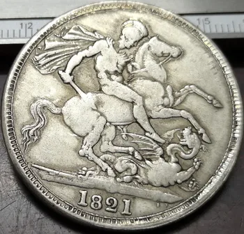 1821 Marea Britanie 1 Coroana-George IV Monedă Copie