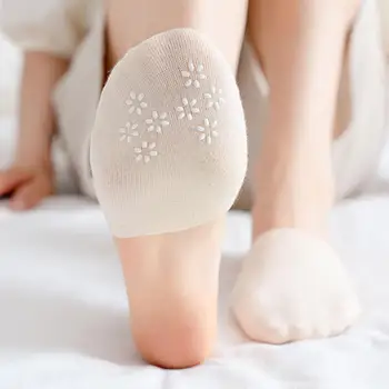 Femei pe Jumătate de Picior Ciorapi de Bumbac Pentru Tocuri inalte picior din Față Șosete Linie de Elastic Ameliorarea Durerii Anti-Alunecare de Picioare de Îngrijire a Pielii de Protecție J4O8