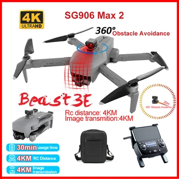 Noi SG906 Max2 Drona Cu 4K HD Camera Dron Distanta de 4KM Profesional de 3-Axis Gimbal de Evitare a obstacolelor Motor fără Perii FPV Drone
