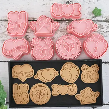Ziua îndrăgostiților Biscuit Mucegai Iubesc Bomboane Cupidon 3d Stereo de Presă de Desene animate produse de Patiserie, Cookie Cutter Decor Tort de Timbru Bucătărie Instrumente de Copt