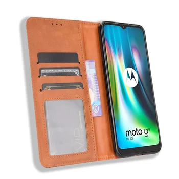 Pentru Motorola Moto E7 Plus Caz Premium din Piele Portofel din Piele de Caz Flip Pentru Motorola Moto E7 Plus XT2081-1 XT2081-2 Caz de Telefon