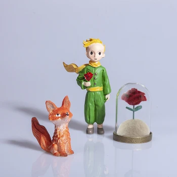 Lovely Micul Prinț a Crescut Cifra de Acțiune Fox Rășină Figurina de Colectie Model de Papusa de Fata Baiat Cadou Desktop Acasă Decorare