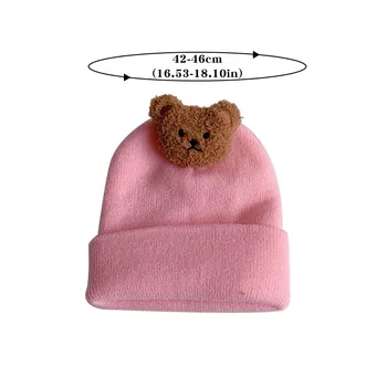 Ursul Desene Animate Copil Pălărie Moale Drăguț Toamna Iarna Cald Tricot Capac Copil Copil Fată Băiat Beanie Cap Moda Coreeană Copii Pălărie