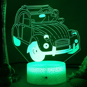 Science-Fiction Car Led Lumina de Noapte pentru Copii Dormitor Decor Unic Cadou de Ziua de nastere pentru Copii, Cameră de Studiu de Birou 3d Lampa Model de Masina
