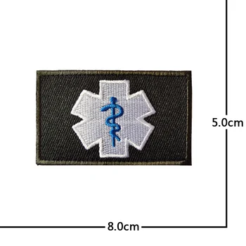 American de Salvare de înaltă calitate, patch-uri Brodate Insigna Cârlig Buclă Banderola 3D Stick pe sacou curea Rucsac Autocolante