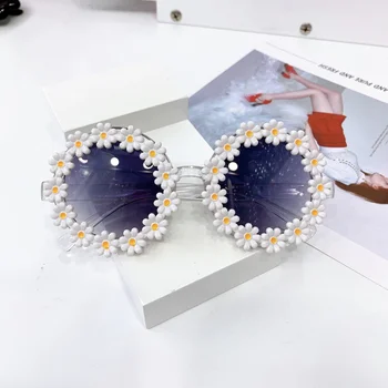 Strada Nou stil de călătorie personalitate ochelari fetele picnic decor fotografie Daisy ochelari de Soare floare de Soare