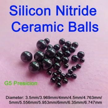 G5 de Precizie, Nitrură de Siliciu Bile Ceramice cu Diametrul de 3.5/3.969/4/4.5/4.763/5/5.556/5.953/6/6.35/6.747 mm Rulment cu Role Margele