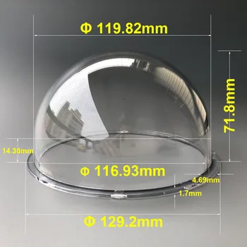 5 Inch Interioară în aer liber Acrilice Plexi Glass Clar Capac de Praf Rotund Transparent Caz, de Supraveghere, de Securitate CCTV Camera Dome de Locuințe