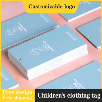 Personalizate pentru Copii 600g acoperite cu Logo-ul Tag-uri Haine Haine cu Etichete de Dimensiune Design de Producție Prețul de Marcă Agățat Card MQQ50pcs