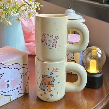 Kawaii Urs Cani De Cafea Cani Ceramice Drăguț Resuable Creative Călătorie Cani Ceai, Bere, Apa, Lapte Original Micul Dejun Iubitorii De Cana Cadou
