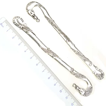 Metal marcaje diy rechizite școlare papetărie curba hores potcoava de epocă argint moda bijuterii constatările 124 mm 5pcs
